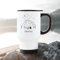 Wandtattoo Loft Edelstahl Thermobecher bedruckt Berge Wohnanhänger Caravan schwarz weiß 390 ml Geschenk Geburtstag Camper
