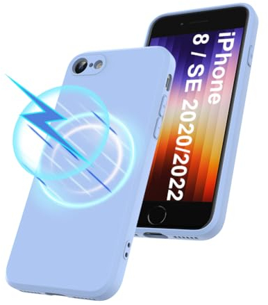 Garegce Magnetic Case for iPhone SE 2020/SE 2022 and iPhone 8, Compatible with MagSafe, Shockproof, Scratch-Resistant, Ultra Thin Silicone Mobile Phone Case for iPhone SE 2nd/3rd Generation, 4.7