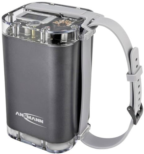 ANSMANN Wasserfeste Powerbank, 3 Leuchtfunktionen, 100 W, 40.000 mAh Kapazität, 2X USB-A-, 2X USB-C-Anschlüsse, ideal für Smartphones, Tablets, Laptops