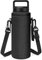 Linkidea Neoprene Water Bottle Carrier with Strap Compatible with YETI Rambler Bottle 18oz/26oz, Yonder 25oz, Insulated Waterbottle Sling Bag with Shoulder Strap, Black