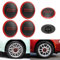 Confezione 4 Per 500 Copri Ruota Hup Trim, Fiat 500 Accessori Di Aggiornamento per Il Lifting Del Copriruota Centrale Esterno Dell'auto 68078419ac Sostituzione per 500 (rosso B)
