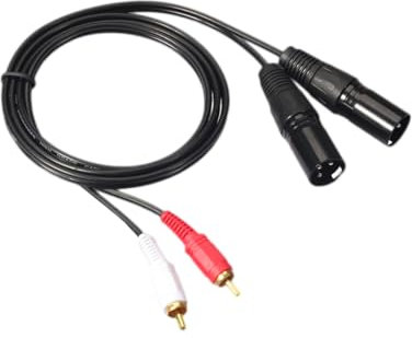 Veemoon 2 Adapterkabel Xlr Auf Adapter Usb-laufwerk-figur Adapter 3.xlr Zu Xlr Dual Auf Xlr-stecker Y-splitter-patchkabel Autoadapter Black