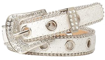 Veluxora Y2K Gürtel,Damen Strass Gürtel Bling Gürtel Punk Gürtel Männer Und Frauen Stilvoller Bund,Für Jeans Hosen Dekorativer Gürtel