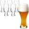 MamboCat Lot de 6 verres à bière blanche transparents de 0,5 l - Design simple et classique - Pour la maison, le restaurant, l'hôtel, le restaurant et le bar