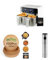 MasterPRO Rocket Duo 900-9 Liter 2400w Doppel-Luftfritteuse - Zeit und Temperaturkontrolle - Digitalanzeige - Aluminiumkörbe - Luftfritteuse mit Backpapier und Ölsprüher - Weiß - mit 2 Ölsprüher