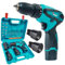 Zincline Kit perceuse sans fil 24 V - Avec 2 batteries puissantes - Kit d'accessoires 24 pièces - Mandrin sans clé - Pour bois et métal - Modèle ZN-7001