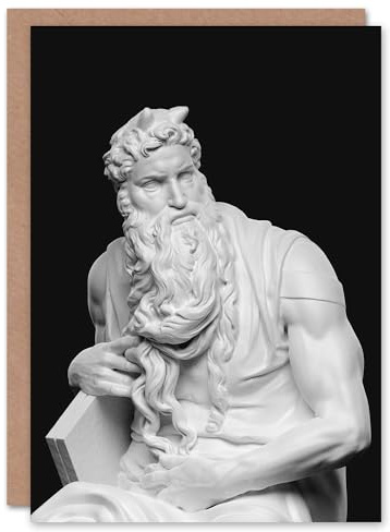 Artery8 Michelangelo Buonarroti Art Card Moses Sculpture Statue