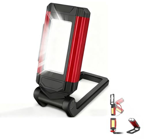 Sathychanpy Taschenlampe mit Magnet, Arbeitsleuchte LED Werkstattlampe 7 Modi LED IP67 Wasserdicht, für Camping, Werkstatt, Notfall