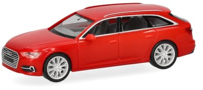 Herpa Modellauto Audi A6 Avant, rot, Miniatur im Maßstab 1:87, Sammlerstück, Made in Germany, Modell aus Kunststoff