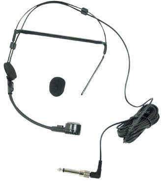 Electrovision SMM-112 Dynamic Headset Microphone, Black, 100Hz-10kHz, Unidirectional, 6.35mm Jack, Auxiliary