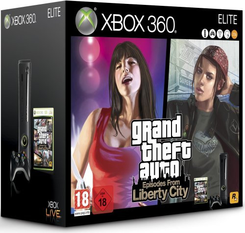 Console Xbox 360 Elite + GTA : episodes from Liberty City
