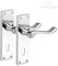 Victorian Scroll Door Handles Lever on Lock Plate with Polished Chrome Finish