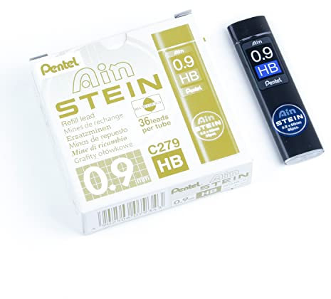 Pentel C279-HB Lot de 12 Etuis de 36 mines 0,9mm HB pour porte-mines