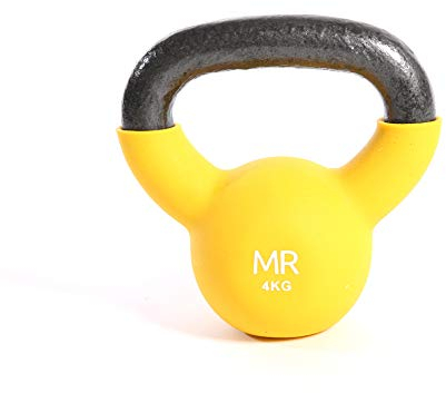FitAndFun Kettlebell Gewicht Chloropren-Kautschuk rot Training Muskulär Fitnesstudio - 4 kg (Code SP5027)