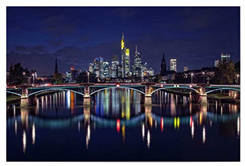 artboxONE Poster 30x20 cm Städte Frankfurt 2 hochwertiger Design Kunstdruck - Bild Frankfurt brücke deutschand