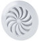 Griglia di ventilazione circolare da 110 mm con persiana regolabile e zanzariera/rete tonda T95a