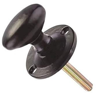 Oval Rack Bolt Thumb Turn 42mm Rose in Black Antique FF13