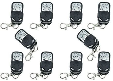 Tempo di Saldi Set di 10 telecomandi universali per cancello automatico, codice fisso, frequenza 433,92 MHz (colori luce assortiti)