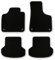 Bär-AfC Auto Fußmatten Basic passend für Audi A3 Cabrio 8P 2008-2014, Autoteppiche Nadelvlies Schwarz, Rand Kettelung Schwarz, Set 4-teilig, AU00113