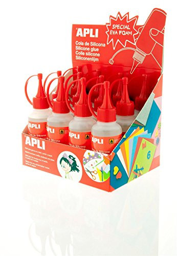 APLI 12 Stück Flaschen-Kleber silikon 100 ml