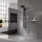 vidaXL Duschpaneel Glas Braun Regendusche Badarmatur Duscharmatur Duschset