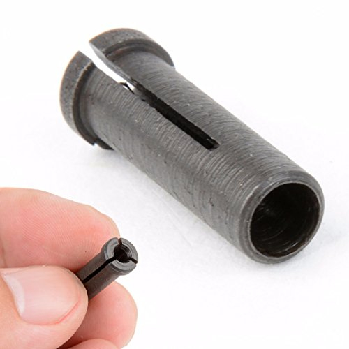 1 x schwarzer Metall-Reduzieradapter, Spannzange 6 mm auf 3 mm für elektrische Schleifmaschinen-Drehwerkzeuge