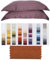 Fiorentini Kissenbezüge, 1 Paar, 52 x 82 cm, aus 100 % Baumwolle, handgefertigt, Toskana, hochwertig, Orange Rost 477