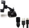 K-S-Trade Qualitativ & Innovativ Handy-Halterung Für Caterpillar Cat S61 Windschutzscheibe/Armaturenbrett + LADEGERÄT Mit Mico USB Kabel