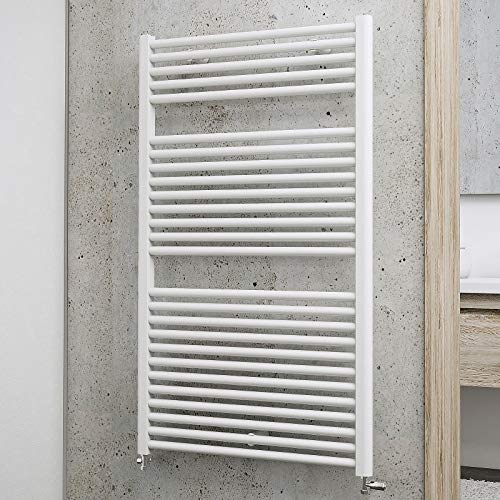 Schulte Badheizkörper München, 121 x 75 cm, 982 Watt Leistung, Anschluss unten, alpinweiß, Designheizkörper, EP12075 04