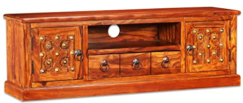vidaXL Akazie-Holz Massiv TV Schrank Fernsehtisch Fernsehschrank Lowboard TV Möbel Tisch Board Sideboard HiFi-Schrank 120x30x40cm
