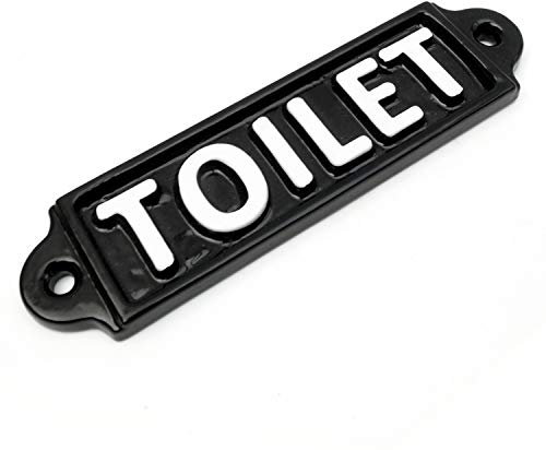 Jones & Grey - 'TOILET' Vintage Style Cast Metal Wall Door Toilet Sign