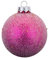 Gift Company Christbaumschmuck Christbaumkugel Deko Hänger aus Glas mit Perlen 8 cm Farbe Fuchsia