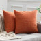 MIULEE Kissenbezüge Kissenhülle Dekokissen Leinen-Optik Dekorative Kissenbezug Sofakissen Couchkissen Deko Kreuz mit Verstecktem Reißverschluss für Sofa Schlafzimmer 2er Set 40x40 cm Orange