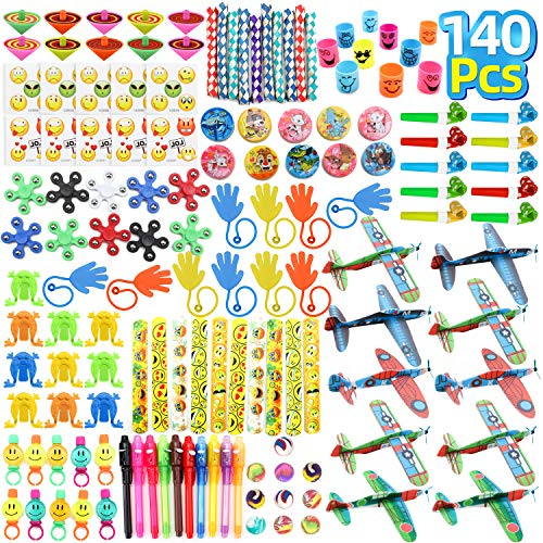 Coradoma Mitgebsel Kindergeburtstag Gastgeschenke Set 140 Teile für Kinder Mitbringsel Kindergeburtstag Junge und Mädchen Giveaway Toys Spielzeug Party Pinata Beutel Kinderparty