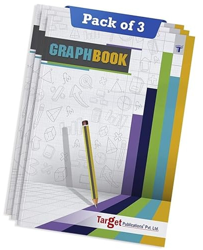 MÅL PUBLIKATIONER 3-pack A4 grafiska anteckningsböcker för skolan – 32 sidor – 3/8 tum fyrkantiga grafiska ark för matematik