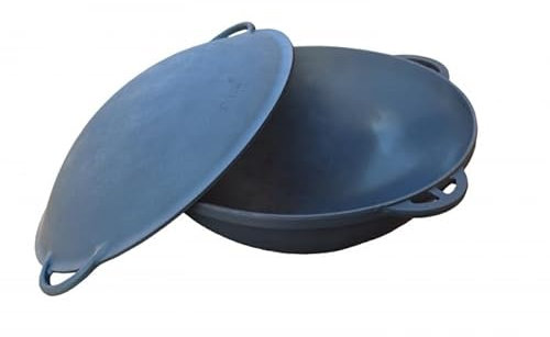12L Kazan Syton Gusseisen mit Sadsh Pfanne als Deckel Kasan Brattopf Kessel ECO