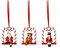 Villeroy & Boch - Nostalgic Ornaments, Ornamente Schaukel, Set 3tlg., 18x4x8cm, Porzellan, Mehrfarbig 14-8331-6691