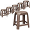 6X stapelbare Hocker - Sitzhocker Taupe - Sitzhöhe 46 cm hoch - bis zu 100 kg - Duschsitz abwaschbar
