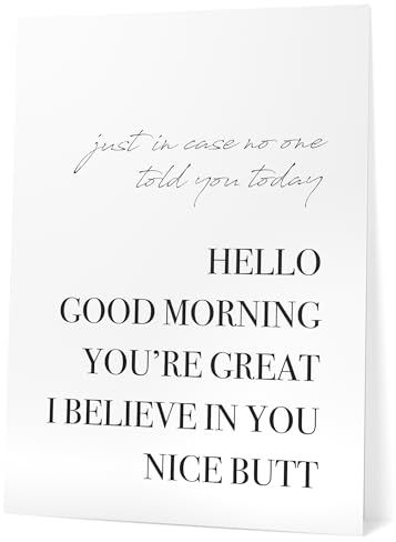 Papierschmiede® Bilder Home XXL Kunstdruck B2 (50x70 cm) Spruch Poster Zuhause Schrift Bild Wanddeko in schwarz weiß, Sprüche für Wohnzimmer Büro Küche Badezimmer WC, Nice Butt