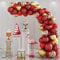 Red Balloon Arch Kit, Red and Gold Balloon Arch Garland Kit with Gold Confetti Balloons, Double Layer Ruby Red Balloon Metallic Gold Latex Balloons for Wedding Birthday Bridal Shower Party Decorations