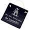 DEKO-LANDO Türschild Schild graviert Namen - Familienname Hier Leben Lieben Lachen - Schiefertafel Einzugsgeschenk 11x11cm | Dekolando, Grau