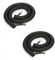 Telefonhörer-Kabel, Spiralkabel, Länge 48,7 cm bis 400 cm, uncoiled Festnetz-Telefonhörer-Kabel, RJ9/RJ10/RJ22 4P4C (schwarz, 2 Stück) (4 m)
