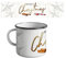 Handarbeit-Lieblingsladen 1 Emaille-Tasse Weihnachten 300ml Geschenk für die Großeltern, Eltern, Vater Mutter zu Weihnachten Tasse Trinkbecher Christmas Geschenkidee für Opa, Oma, Mehrfarbig