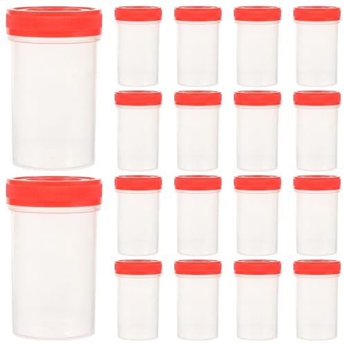 UKCOCO 12 Panel Urin- Drogentestbecher 25pcs Urinbecher Urinprobebecher Probenbecher 60ml Urin Becher Sammelbecher Urinproben pH Test Kunststoffbecher mit Schraubdeckel Urinprobenbecher Mit Deckel