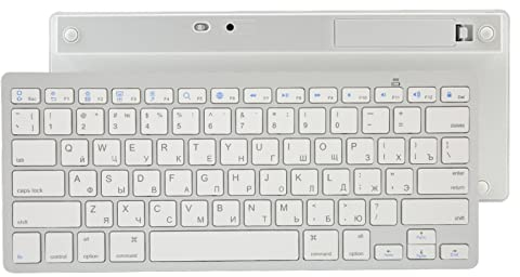 Yunseity Tragbare Drahtlose Bluetooth-Tastatur, Kompakttastatur mit 78 Tasten, für, Mac, Android, Arabische/spanische/französische/koreanische/russische/thailändische