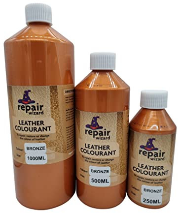 Leather & Vinyl Colourant Paint Stain Dye for Repair Recolour Restore Worn Faded Furniture, Sofa, Chair, Car Seats, Shoes, Handbags & More (Bronze, 60ml)