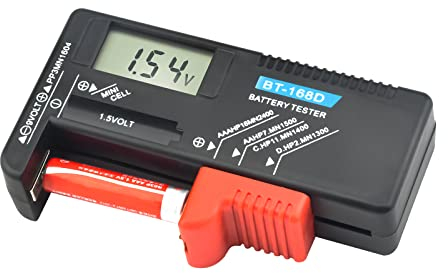 VOKTTA Digital Battery Tester Household Battery Checker for AA AAA C D 9V 1.5V Small Batteries Button Cell BT-168D