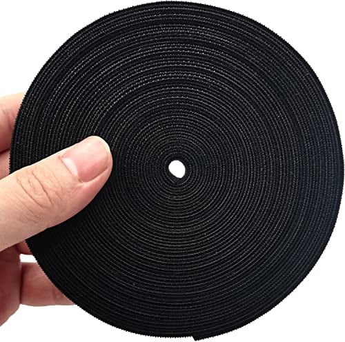 10Mx20MM Attache Cable Reutilisables Nylon,Rouleau Scratch Serre Cable Adhesif Puissant Noir,Sangle Scratch Pour Rangement Cable,Attache Cable Serre-câbles Electriques Pour à La Maison et Au Bureau