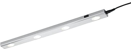 lightling Anton LED Unterbauleuchte titan 55 cm lang, Küchenleuchte, Einbauleuchte in Kunststoff weiß, Leuchtstreifen, Ein- / Aus Schalter