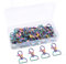 30 PCS Multicoloured Lobster Clasps Swivel Trigger Snap Hooks, Key Chain Hooks with D Ring for Bags, Lanyard Clips, Key Rings, Puppy Chains